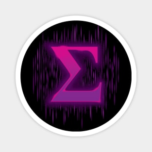 Greek Sigma - Pinky Purple Magnet